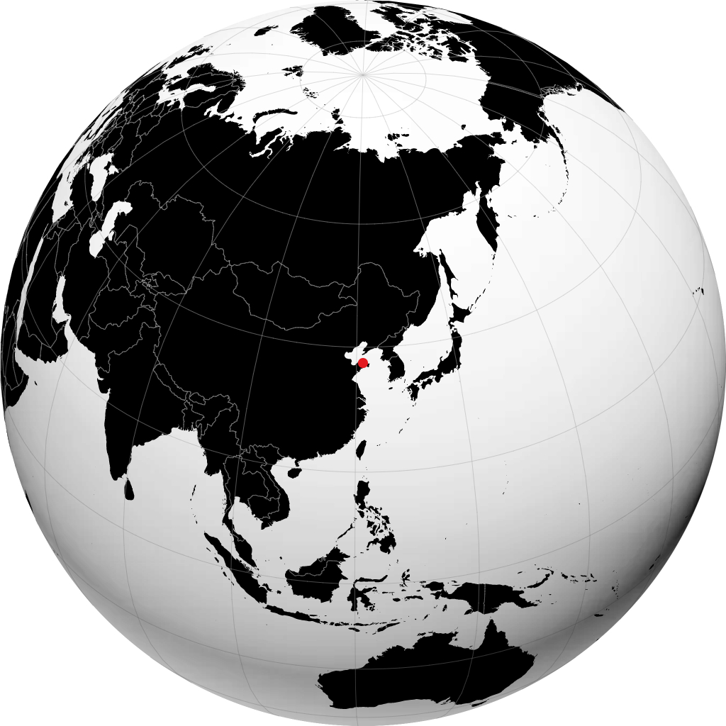 Yantai di globe