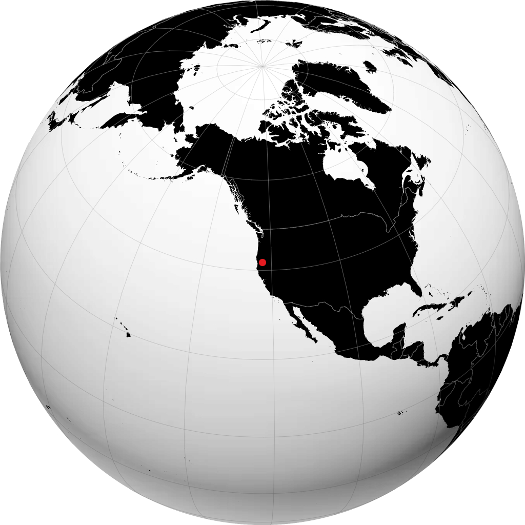 Yreka di globe