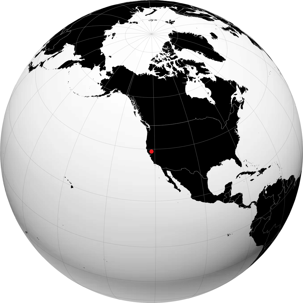 Yuba City di globe