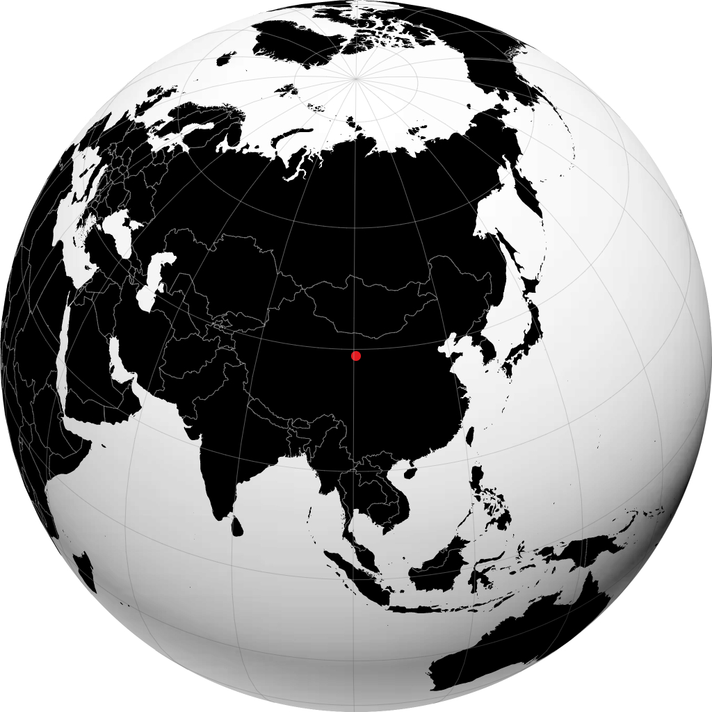 Zhangye di globe