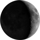Bulan sabit muda, pencahayaan 32.5%