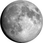 Bulan bungkuk muda, pencahayaan 97.4%