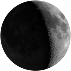 Bulan sabit muda, pencahayaan 42.8%