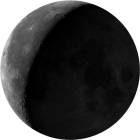 Bulan sabit tua, pencahayaan 28.5%