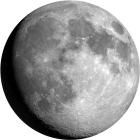 Bulan bungkuk muda, pencahayaan 92.9%