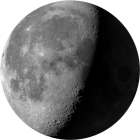 Bulan bungkuk tua, pencahayaan 69.8%