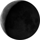 Bulan sabit tua, pencahayaan 19.5%